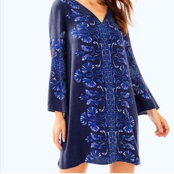 Lilly Pulitzer Harlow Tunic Dress Navy XS - Picture 2 of 7